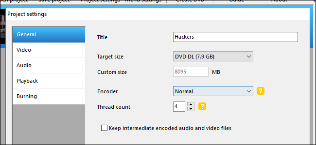 Select the correct DVD size from the drop down box next to &quot;Target Size.&quot;