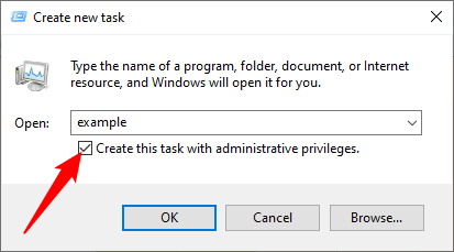 Check &quot;Create this task with administrative privileges.&quot;