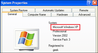 A 32-bit installation of Windows XP. 