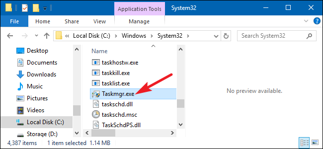 task manager laptop