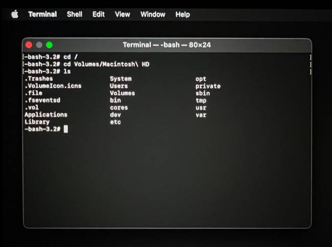 Terminal operations in Recovery Mode