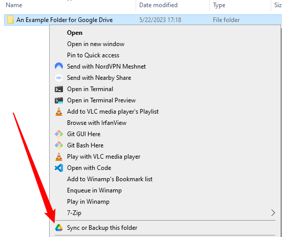 Right-click any folder on your PC, then click &quot;Sync or Backup This Folder.&quot; 