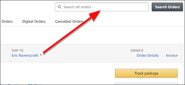 Go to my Amazon order history