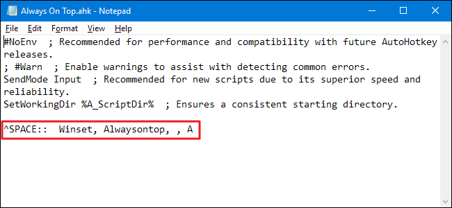 Write the PowerToys script in Notepad.