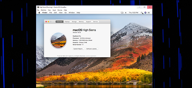 mac os high sierra download virtualbox