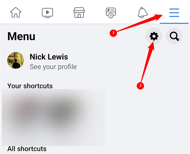 Tap on the menu button (three horizontal lines), then click the Gear icon.