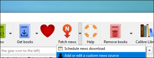Right-click the &quot;Fetch News&quot; button and select &quot;Add or Edit a Custom News Source&quot;