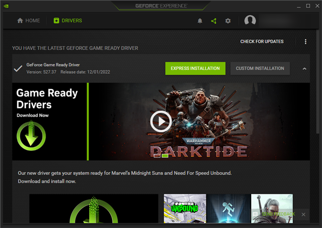 NVIDIA drivers can be updated with GeForce Experience automatically. 