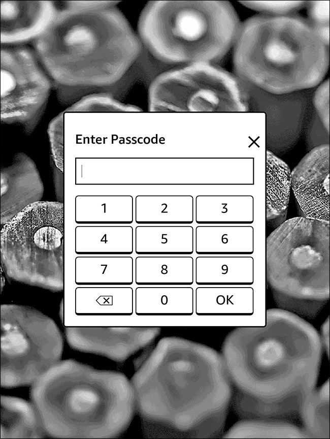 You'll need to enter the passcode to enter your Kindle