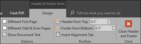 Header and Footer Design Tools