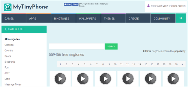 mytinyphones free ringtones