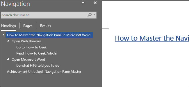 Use the Navigation Pane in Word to Easily Reorganize Documents