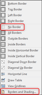 Change border style on table in Word