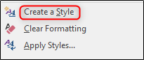 Create heading style