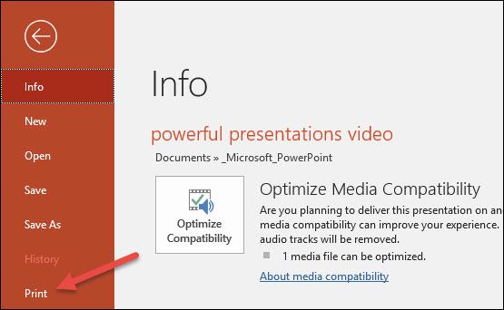 how to print notes in a powerpoint presentation