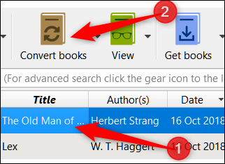 Open Calibre, select a book, and then click &quot;Convert Books&quot;