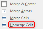 Unmerge Cells