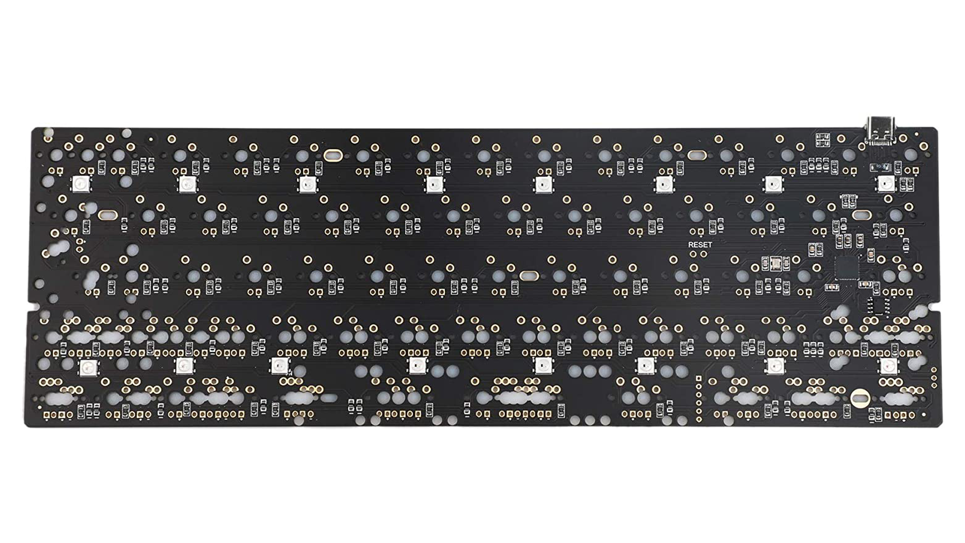 GH60 64 Minila PCB Fully Programmable QMK VIA Underglow RGB Type C Connector for DIY Mechanical Keyboard