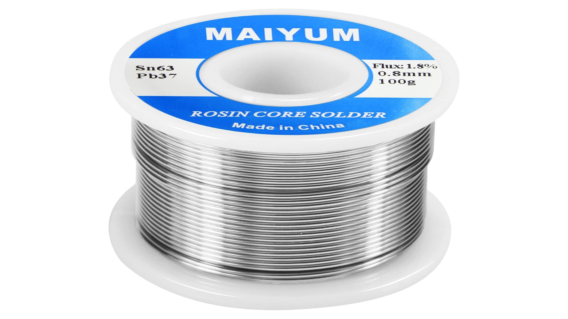 MAIYUM 63-37 Tin Lead Rosin Core Solder Wire for Electrical Soldering (0.8mm 100g)