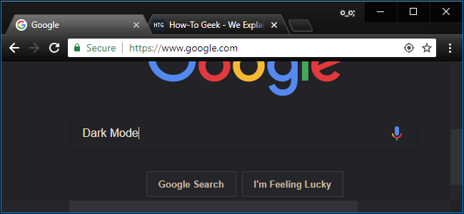 Chrome with a third-party dark mode installed.