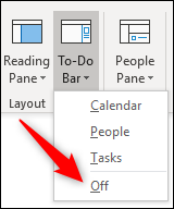 turning off the to-do pane