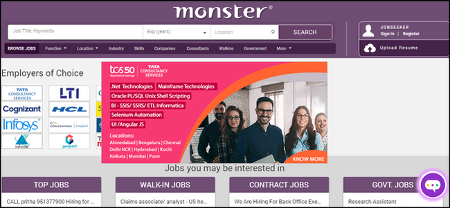 monster-job-search-site-header
