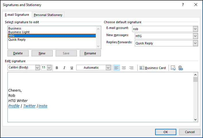 How to Create, Edit and Apply Signatures in Microsoft Outlook