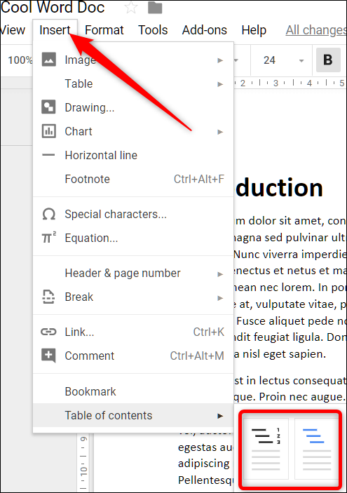 How To Make A Cool Table Of Contents In Google Docs