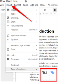 How To Create A Table Of Contents In Google Docs