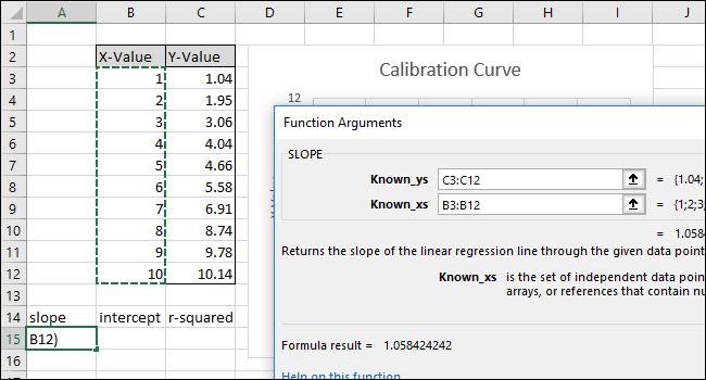select or type in the X-Value column cells
