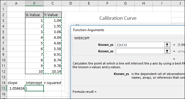 Select or type in the Y-Value column cells