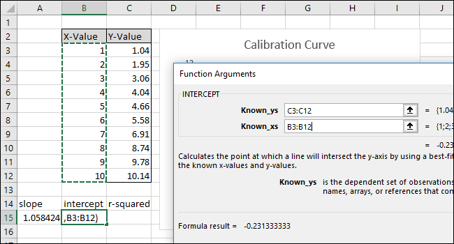 Select or type in the X-Value column cells