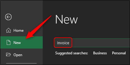 New - Invoice search