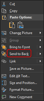 Send to back