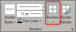borders options
