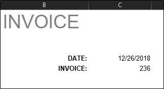 enter date and invoice number