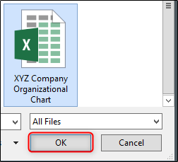 Browse PC for excel file