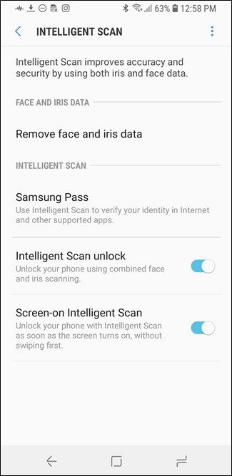 Intelligent Scan on the Galaxy S9