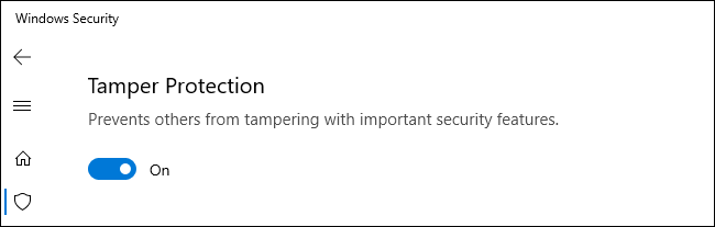 Tamper Protection in Windows Security