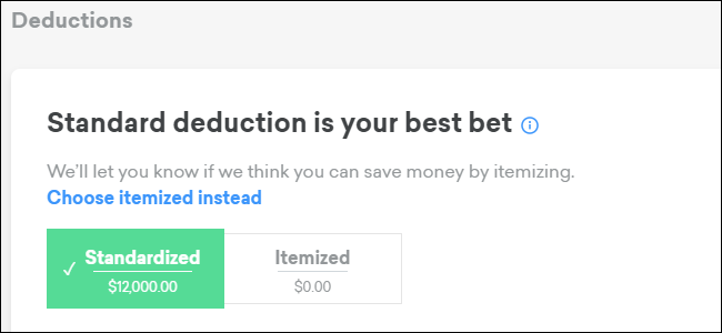 Credit Karma's deductions section