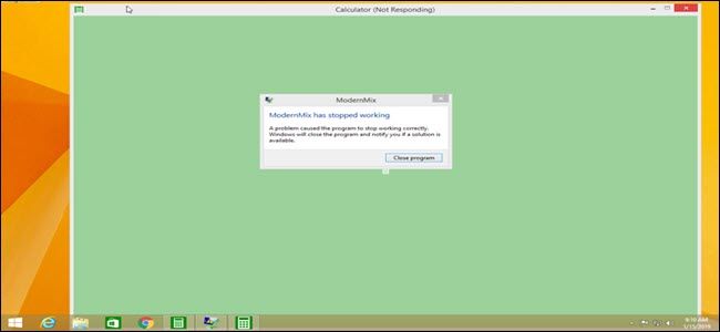 Error prompt when Modern Mix crashed