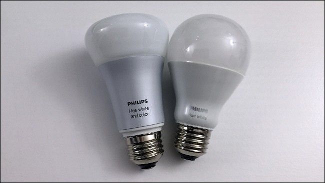 two Philips hue bulbs