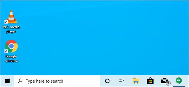 Cortana and the search bar separated on the taskbar