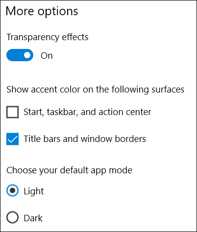 choosing additional accent color options
