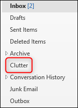 The Clutter folder