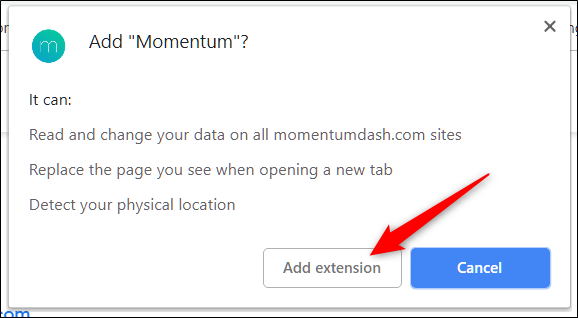 Click the Add Extension button