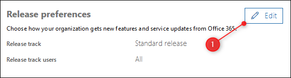 The Release Preferences panel and Edit button