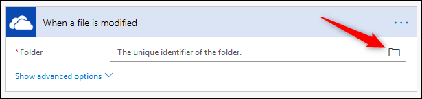 The Folder field with folder icon highlighted