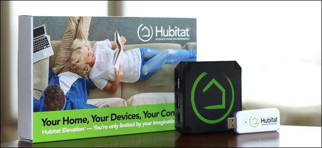 The Hubitat hub, z-wave adapter, and Box.
