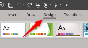 design tab in powerpoint